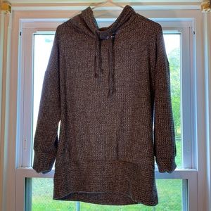 Medium gray cotton sweater.